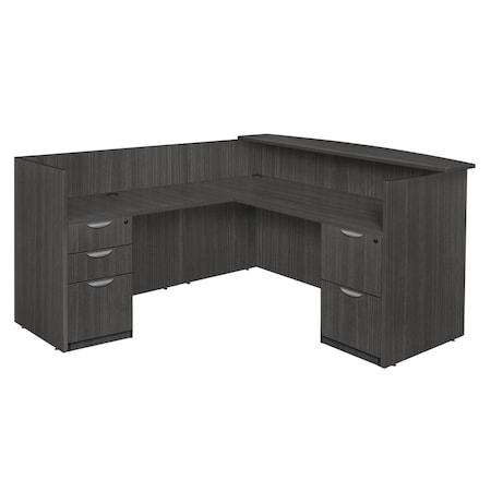 Regency Legacy Reception Desks, 82 D X 42 H, 71 W X Wood, Ash Grey LRDRT2FPAG
